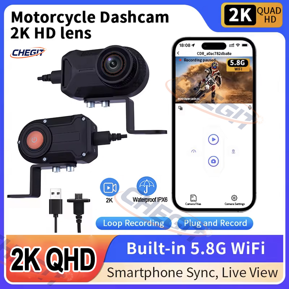 Motorcycle DVR 2K HD WiFi With - Compact Camera Mirrorless บทวิจารณ์และราคา