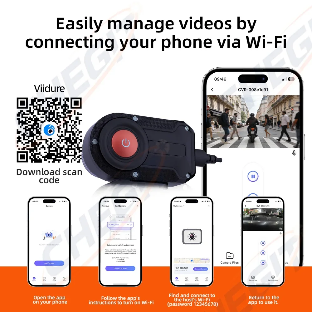Motorcycle DVR 2K HD WiFi With - Compact Camera Mirrorless บทวิจารณ์และราคา