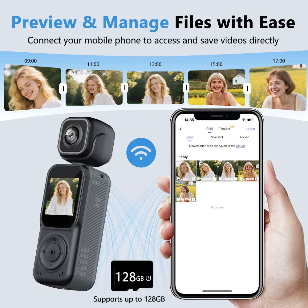 Portable Body Camera WiFi Infr - Compact Camera Mirrorless บทวิจารณ์และราคา