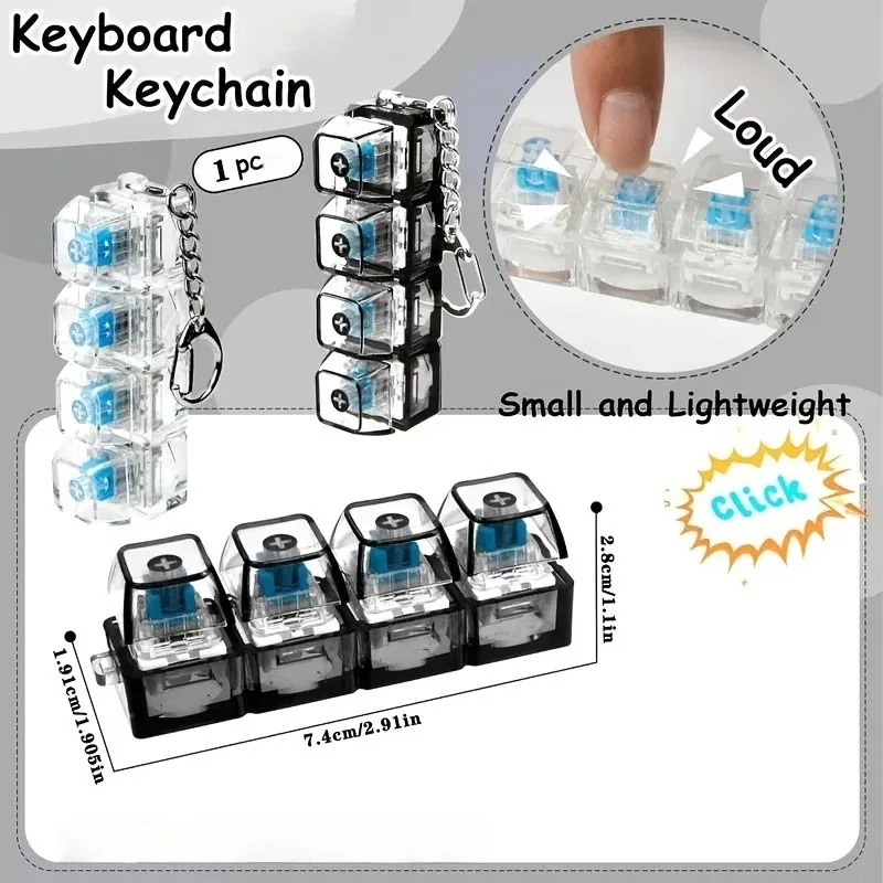 LED Keyboard Keychain; Fidget  - Electronics Gadgets For Kids บทวิจารณ์และราคา