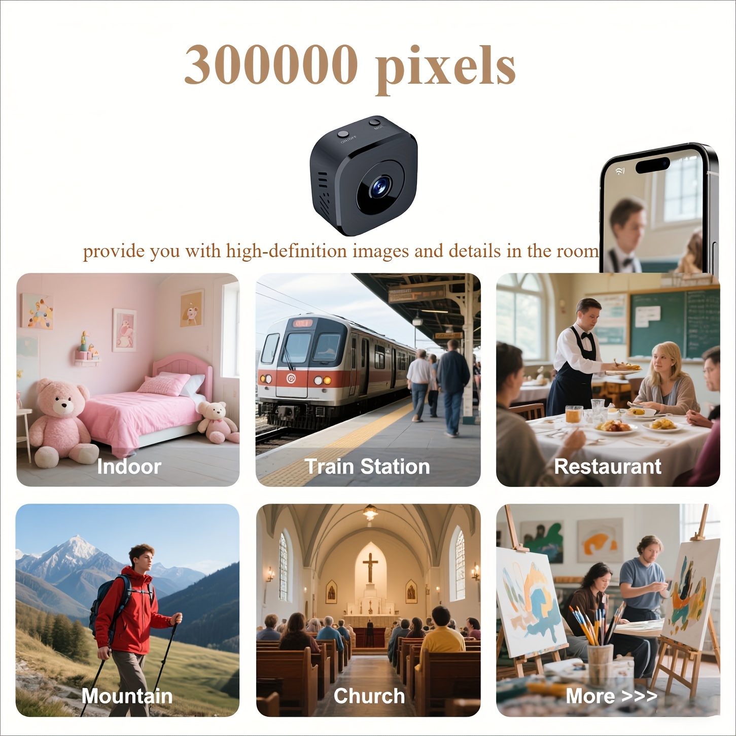 1080P HD Mini WiFi Camera Indo - Compact Camera Mirrorless บทวิจารณ์และราคา