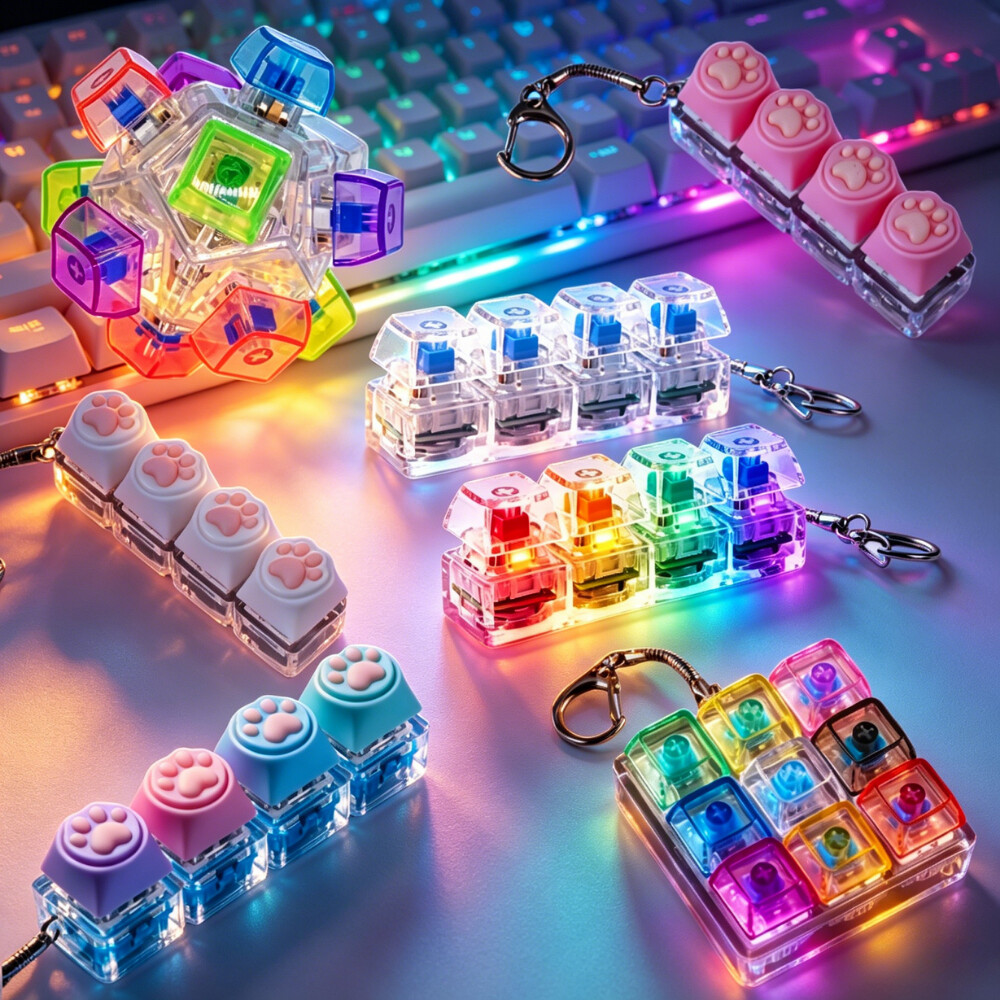 @@LED Keyboard Keychain Fidget - Electronics Gadgets For Kids บทวิจารณ์และราคา