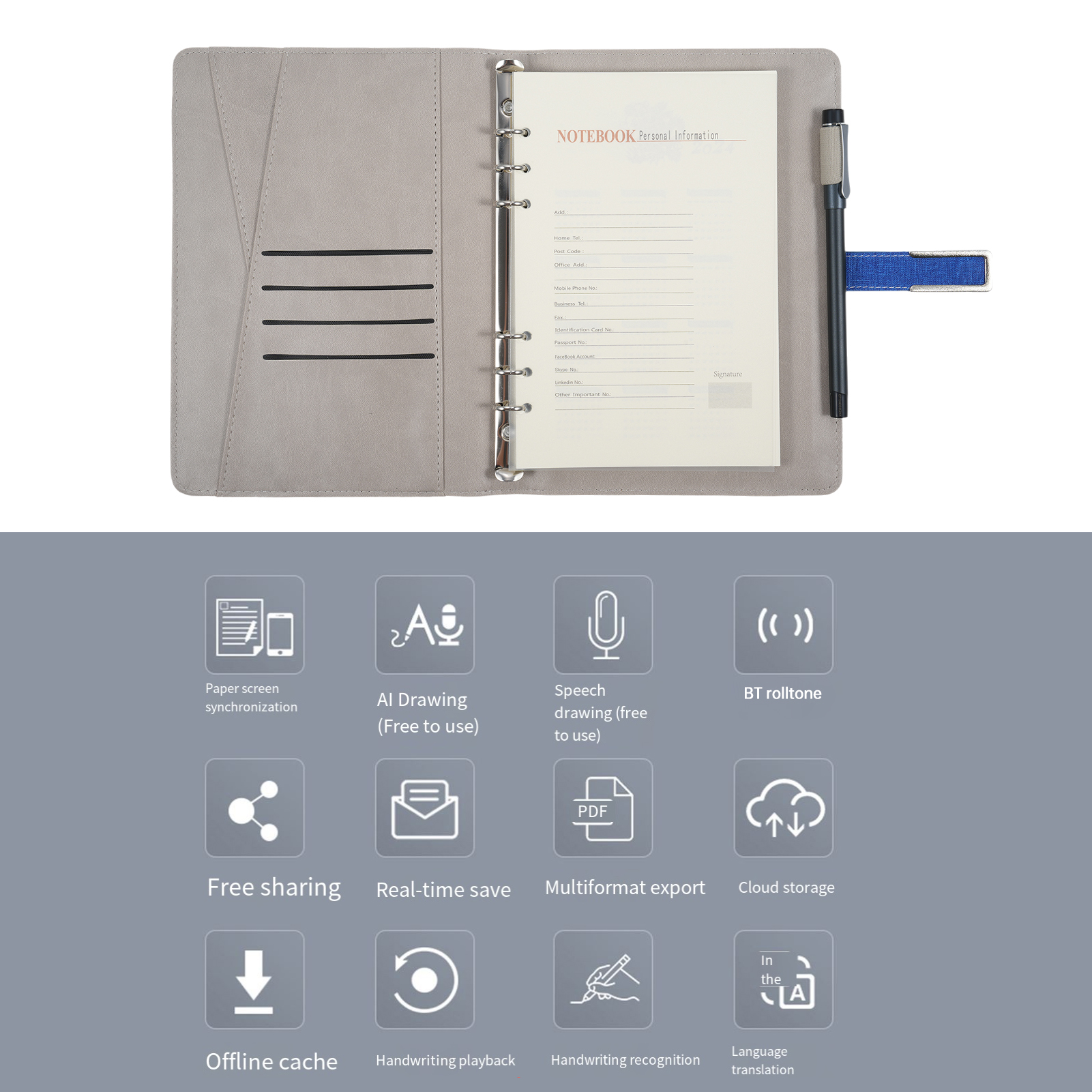 Smart Pen  A5 Leather Notebook - Smart Pen Digital บทวิจารณ์และราคา